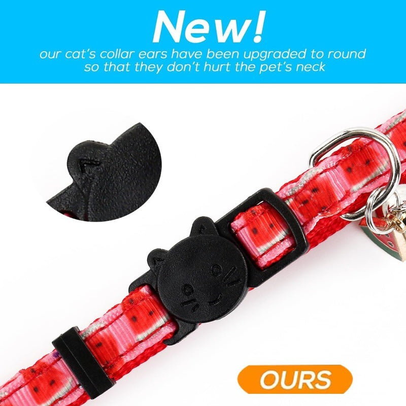 KFX-8162237 Adjustable Geometric Pattern Pet Collar in Multiple Colors - Universal Fit for All Seasons
