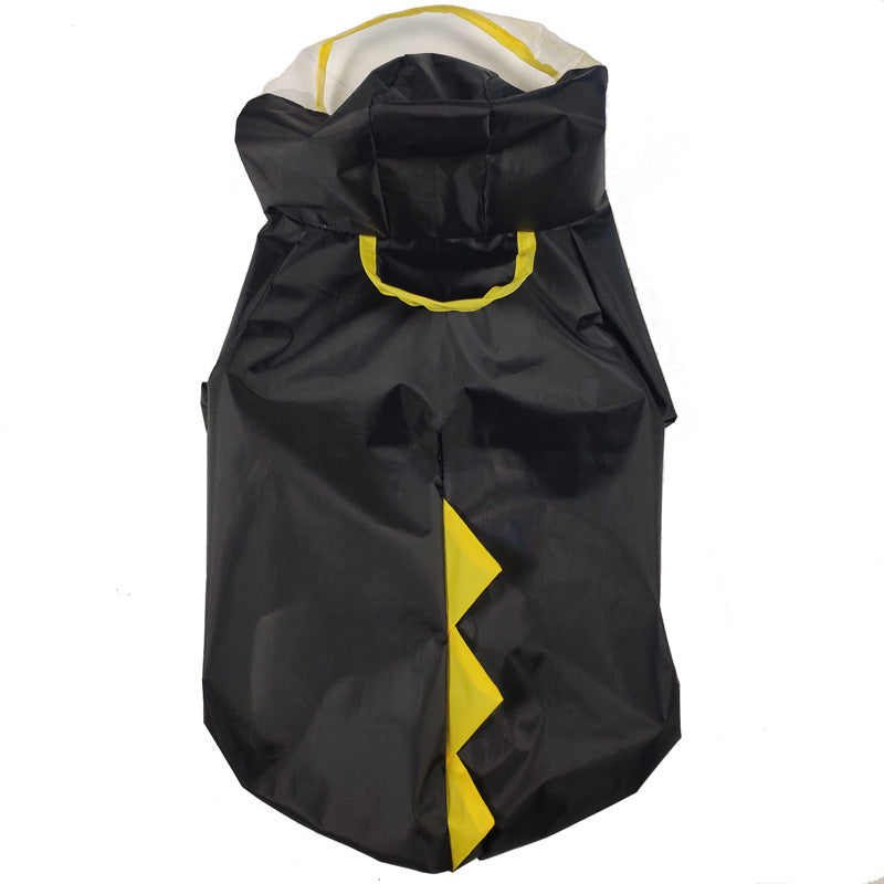 KFX-8162621 Lightweight Waterproof Pet Parent-Child Dinosaur Raincoat - Blue & White, Various Sizes Available