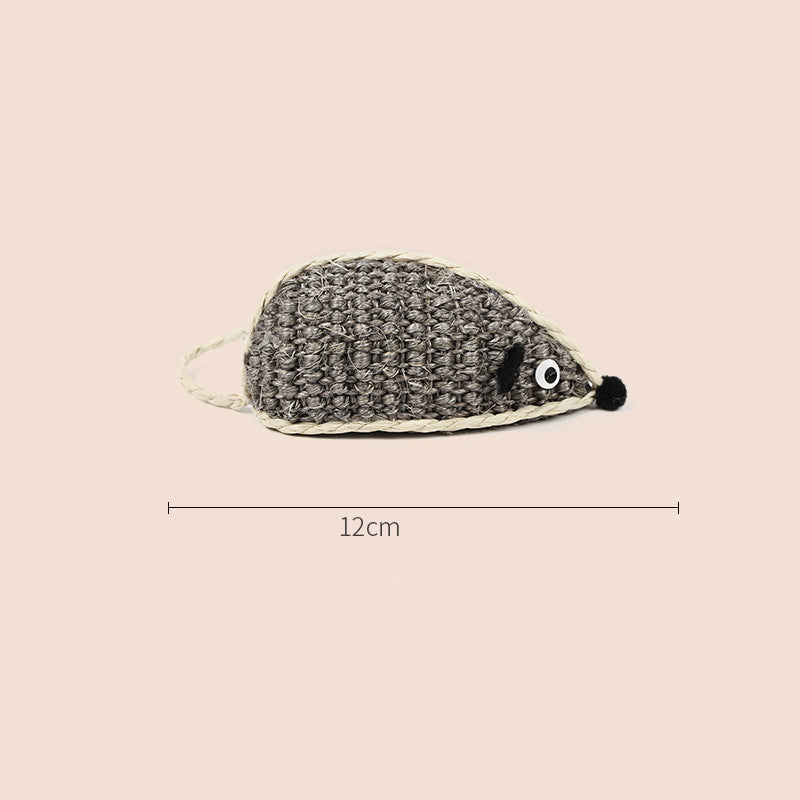 KFX-8162877 Multicolor Sisal Cat Mouse Toy - Set of 3 Fun Playful Toys
