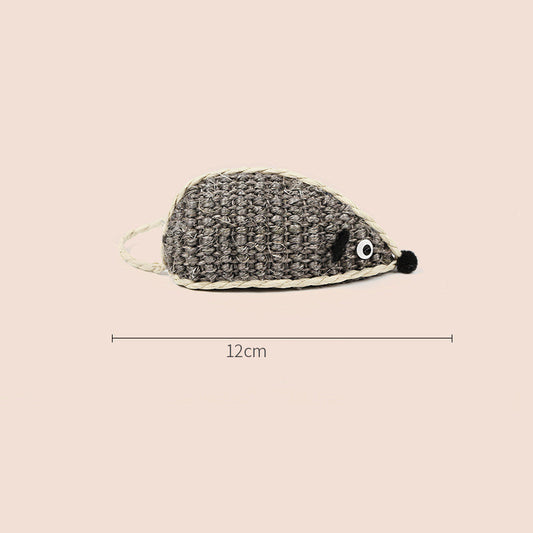 KFX-8162877 Multicolor Sisal Cat Mouse Toy - Set of 3 Fun Playful Toys