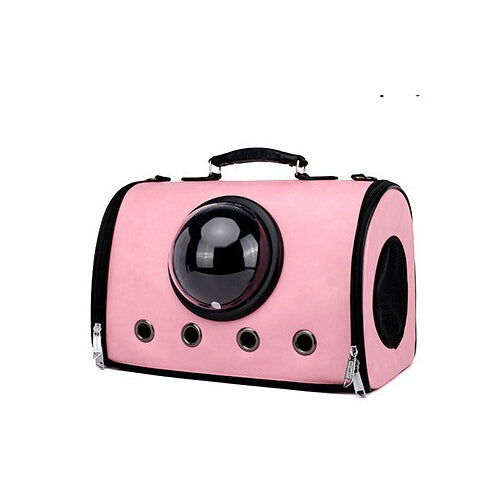 KFX-8163901 Transparent Dog and Cat Backpack with Space Design, Medium to Soft PU Polyester Material, 26L Capacity, Suitable for Pets Up to 12 lbs