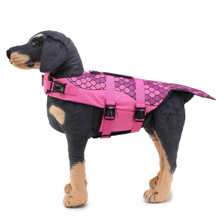 KFX-8164413 Pet Life Jacket Swimsuit for Dogs - Casual Polyester Swimwear in Sizes S, M, L