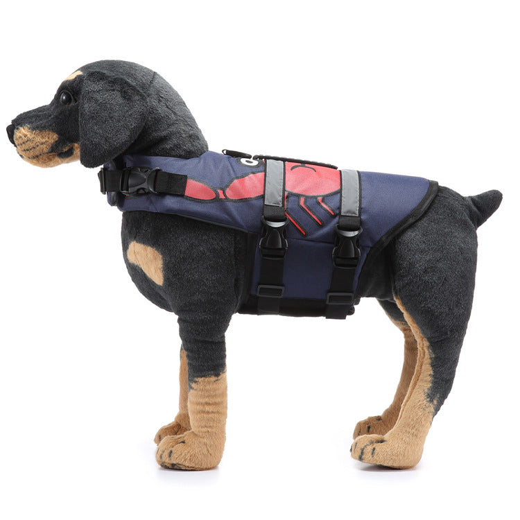 KFX-8164413 Pet Life Jacket Swimsuit for Dogs - Casual Polyester Swimwear in Sizes S, M, L