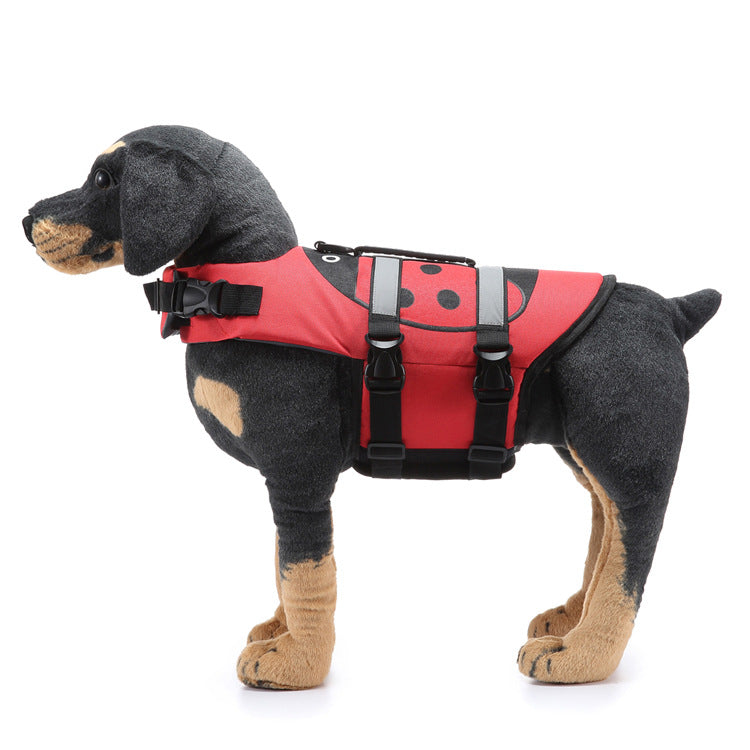 KFX-8164413 Pet Life Jacket Swimsuit for Dogs - Casual Polyester Swimwear in Sizes S, M, L