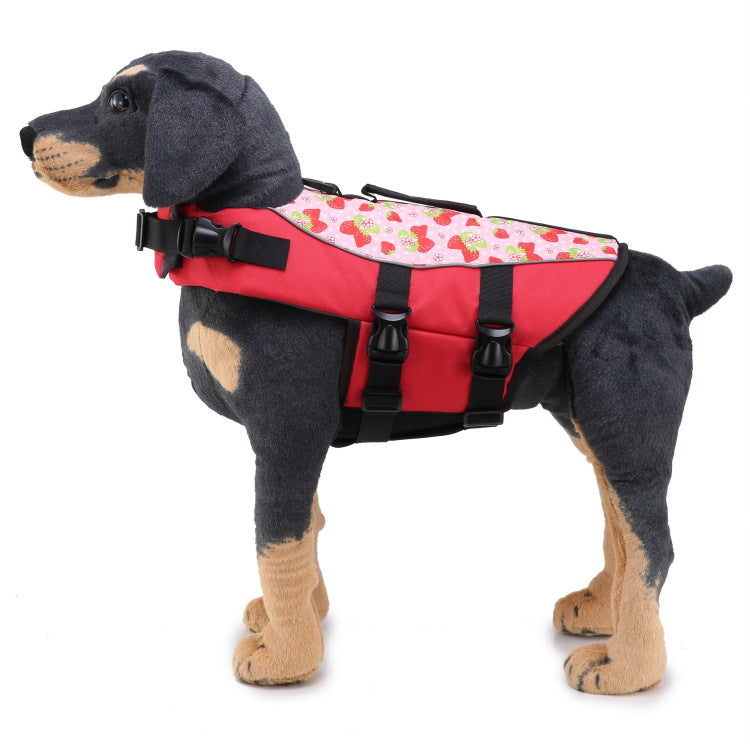 KFX-8164413 Pet Life Jacket Swimsuit for Dogs - Casual Polyester Swimwear in Sizes S, M, L