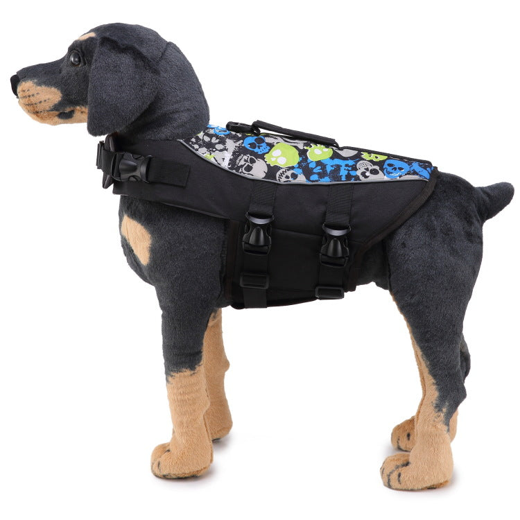 KFX-8164413 Pet Life Jacket Swimsuit for Dogs - Casual Polyester Swimwear in Sizes S, M, L