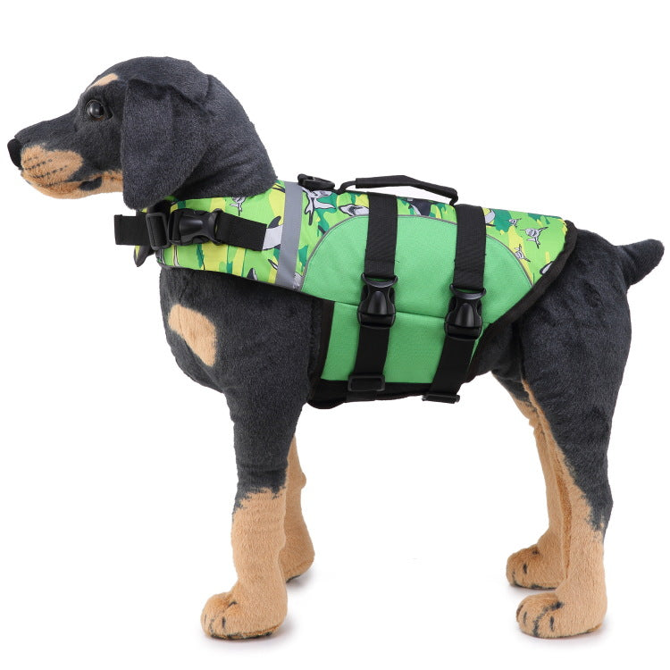 KFX-8164413 Pet Life Jacket Swimsuit for Dogs - Casual Polyester Swimwear in Sizes S, M, L