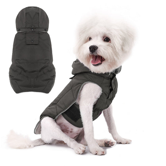 KFX-8164669 Water-Repellent Cotton Dog Vest in Gray - Sizes S to XXL