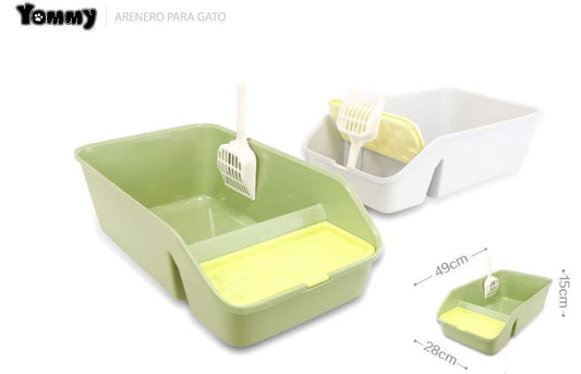 KFX-8165693 Compact Square Cat Litter Box for Convenient and Clean Pet Care