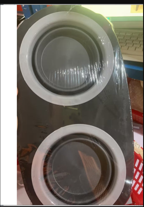 KFX-8166205 Portable Double Pet Bowl with Convenient Folding Design - Made of Durable PP and TPR Materials