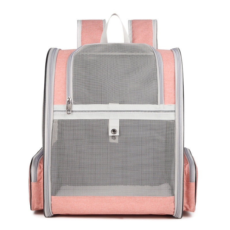 KFX-8166461 Portable and Foldable Breathable Cat Bag, Medium-Hard PVC, 3 Color Options Available