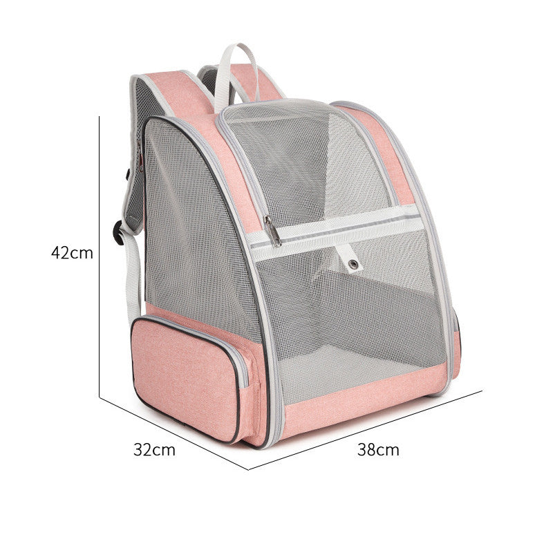 KFX-8166461 Portable and Foldable Breathable Cat Bag, Medium-Hard PVC, 3 Color Options Available