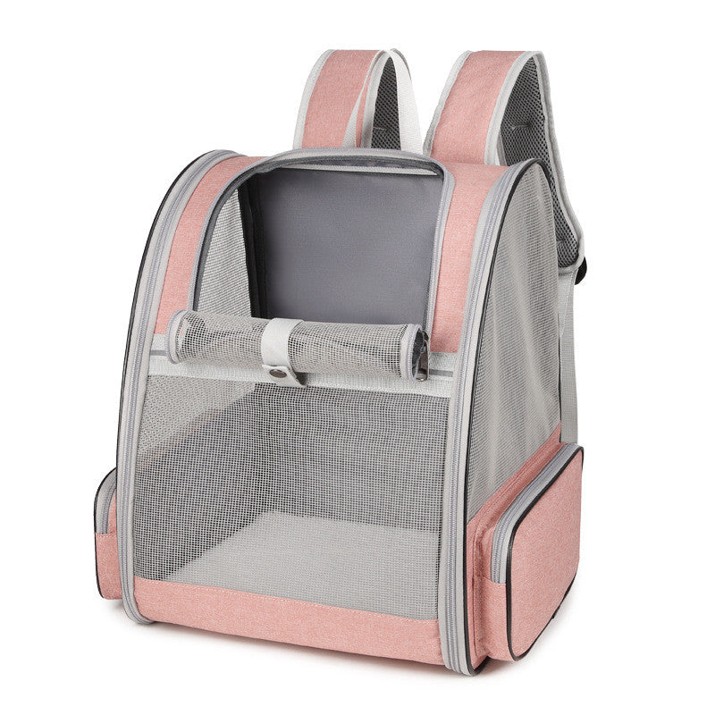 KFX-8166461 Portable and Foldable Breathable Cat Bag, Medium-Hard PVC, 3 Color Options Available