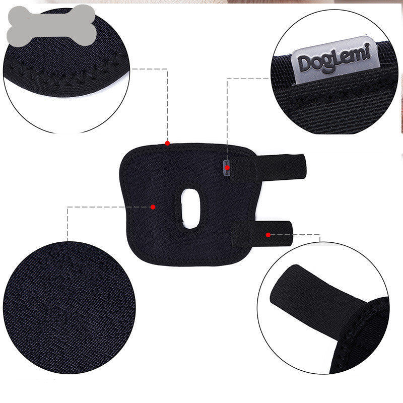 KFX-8166845 Anti-Licking Bandage for Dogs - Adjustable Size S, M, L, XL, Black Diving Material