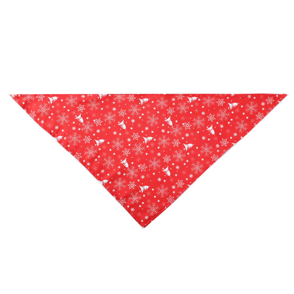 KFX-8167613 Christmas Pet Triangle Scarf - Stylish Decorations for Dogs and Cats in Festive Patterns