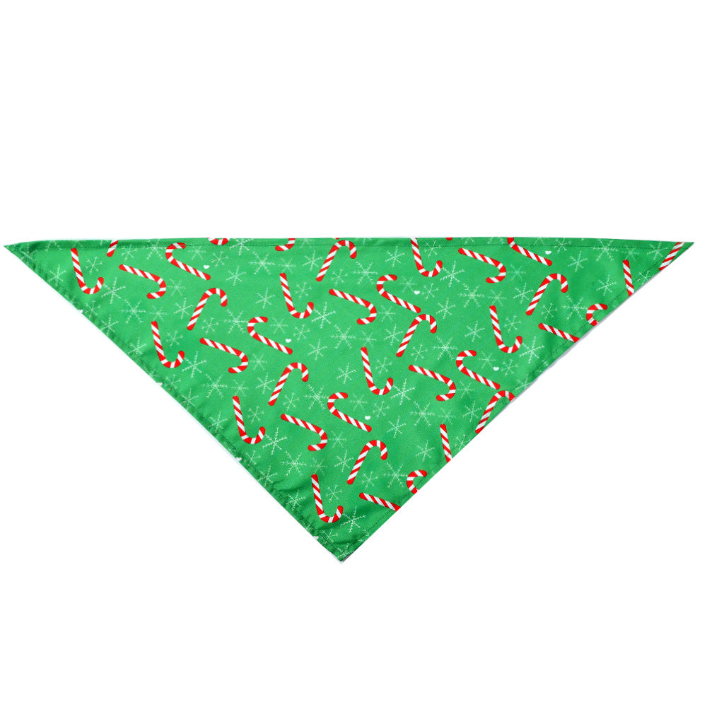 KFX-8167613 Christmas Pet Triangle Scarf - Stylish Decorations for Dogs and Cats in Festive Patterns