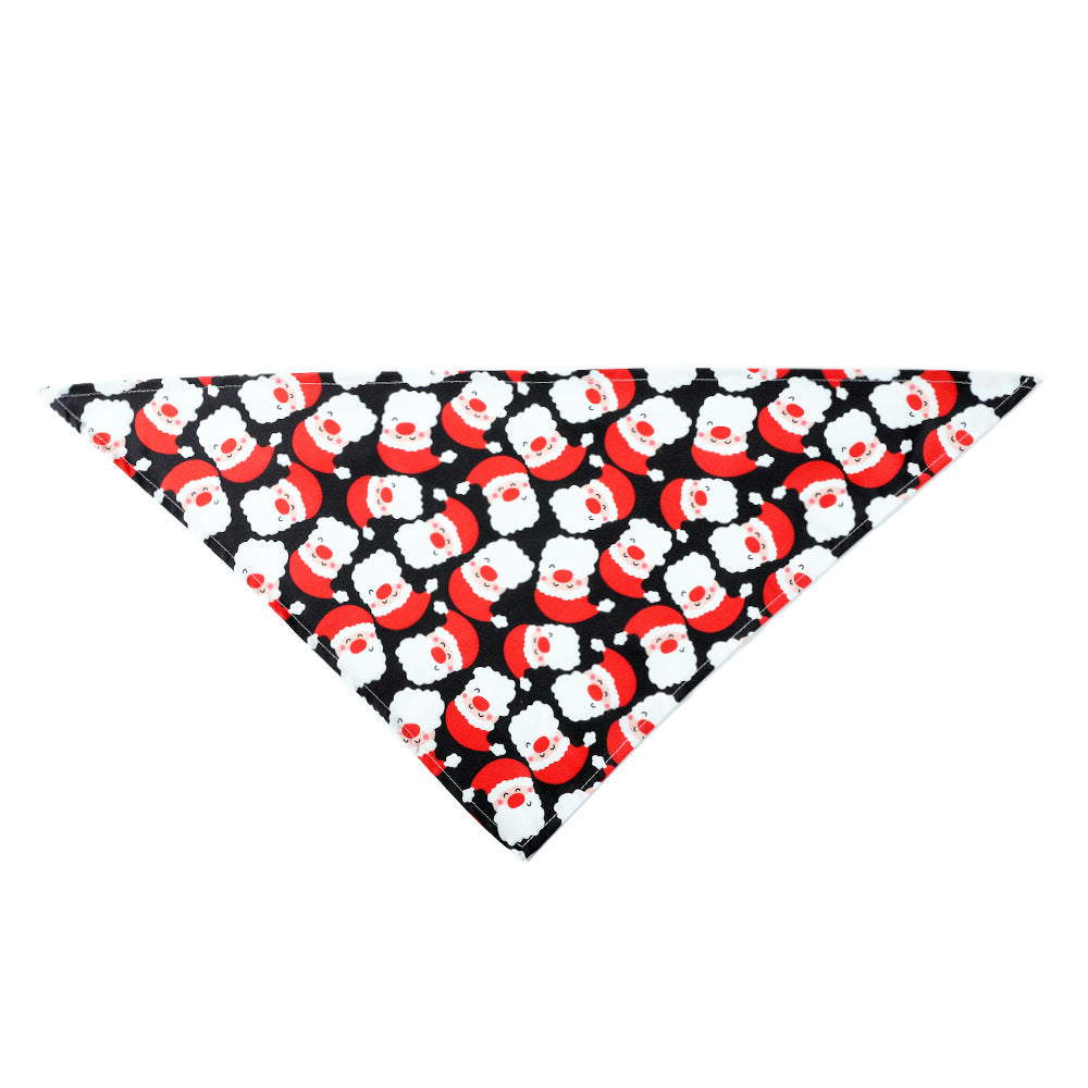 KFX-8167613 Christmas Pet Triangle Scarf - Stylish Decorations for Dogs and Cats in Festive Patterns