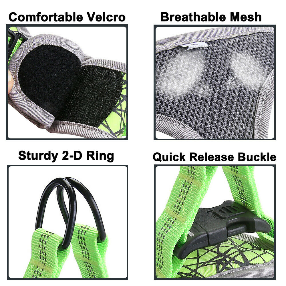 KFX-8169277 Adjustable Dog Leash Vest in Blue and Green, Sizes S to XL, Made of Polyester and Nylon