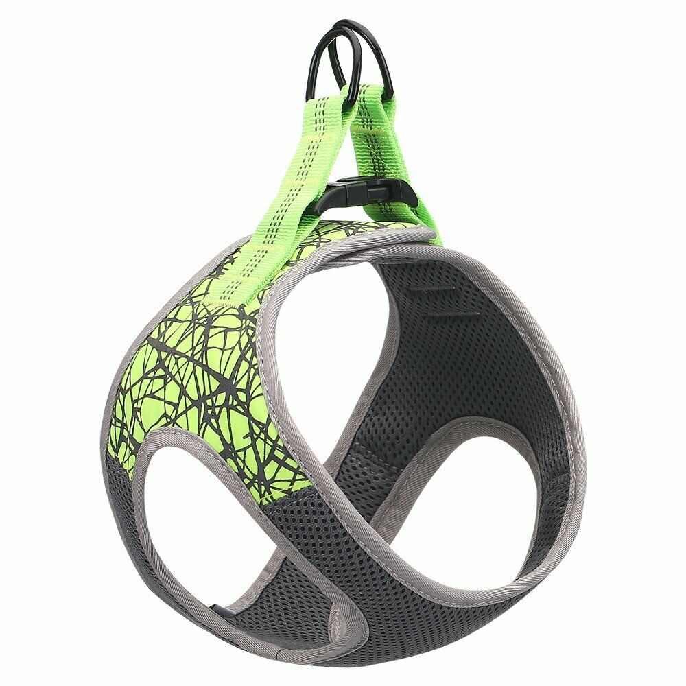 KFX-8169277 Adjustable Dog Leash Vest in Blue and Green, Sizes S to XL, Made of Polyester and Nylon