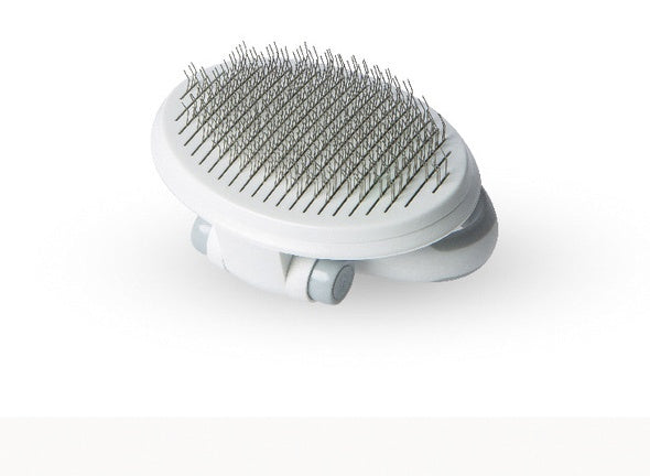 KFX-8171581 Self-Cleaning Wire Brush for Pets - Plastic Comb in White, Pink, and Blue