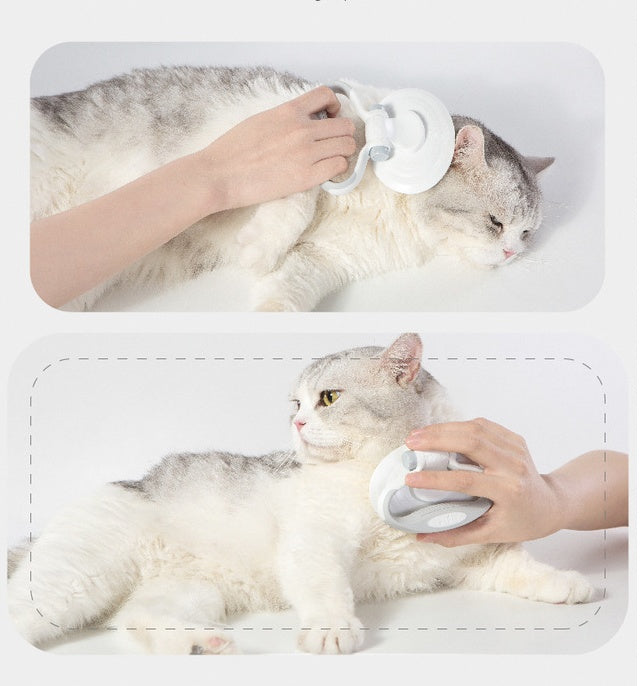 KFX-8171581 Self-Cleaning Wire Brush for Pets - Plastic Comb in White, Pink, and Blue