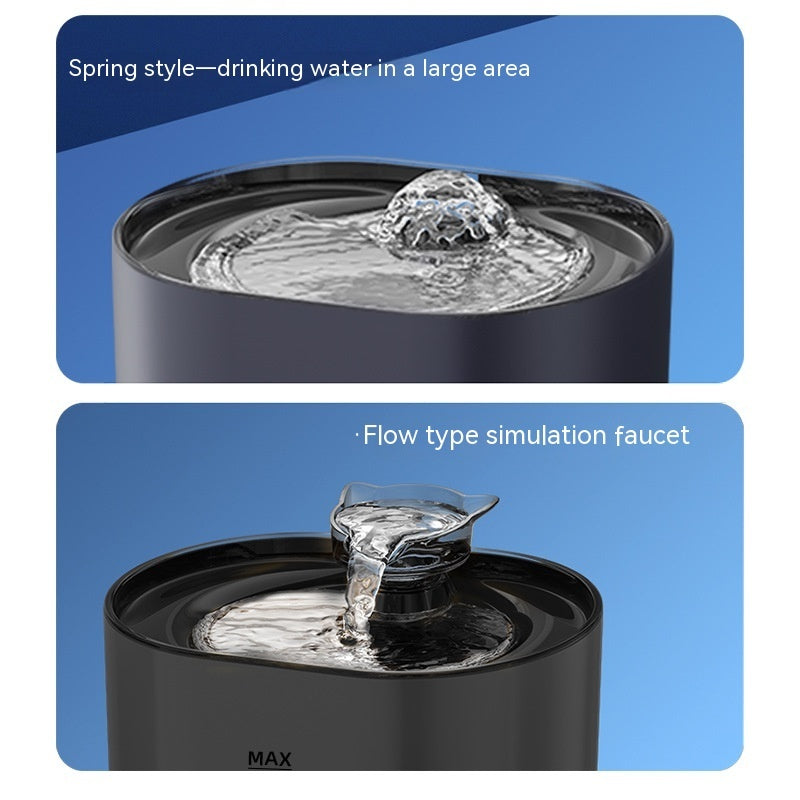 KFX-8171965 Automatic Pet Water Dispenser with Circulation System - Black & White Plug-In Editions