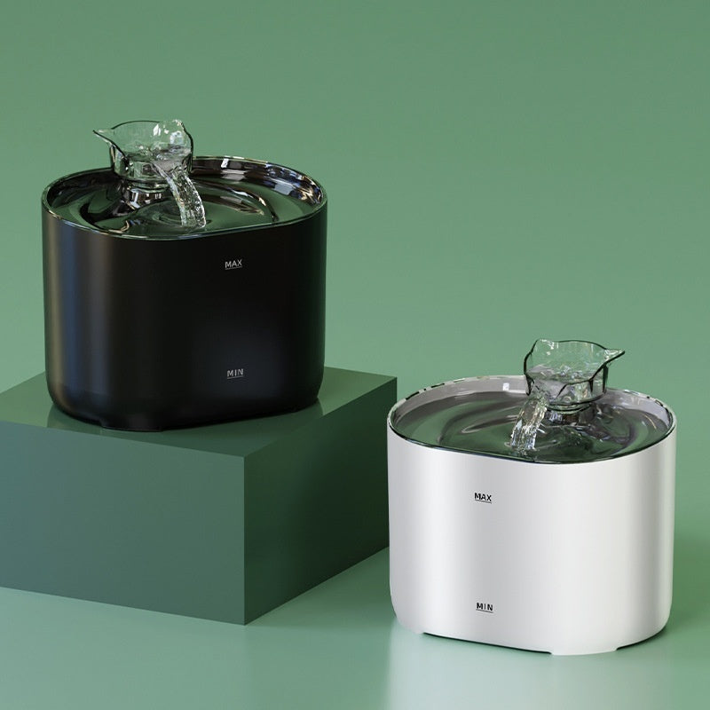 KFX-8171965 Automatic Pet Water Dispenser with Circulation System - Black & White Plug-In Editions
