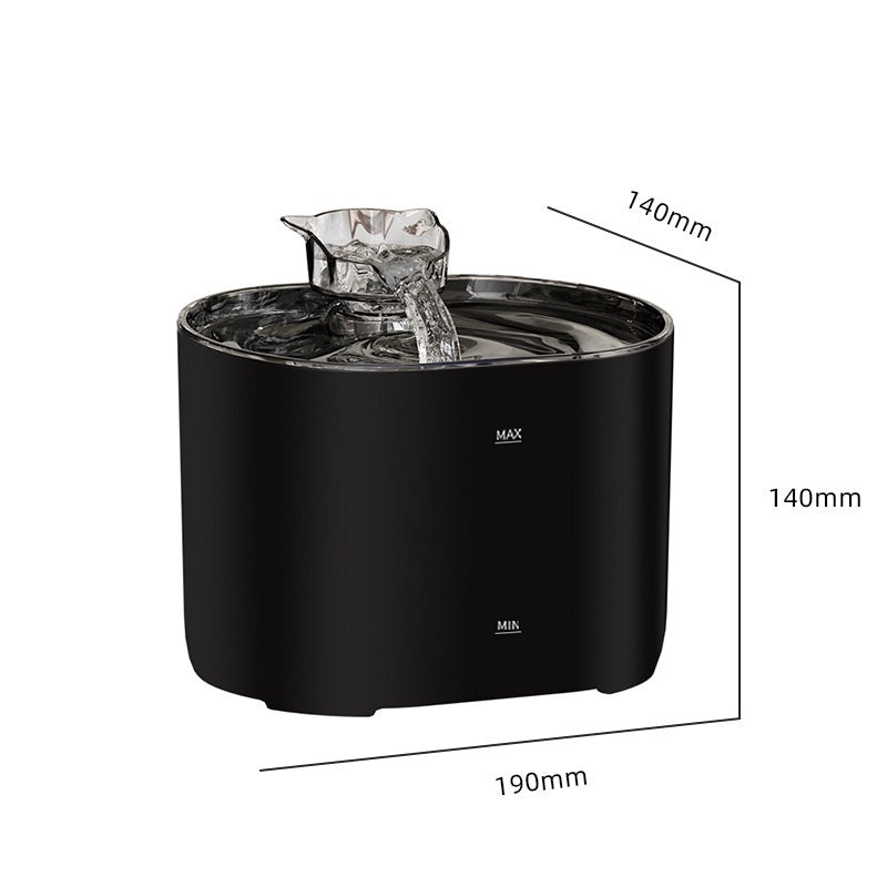 KFX-8171965 Automatic Pet Water Dispenser with Circulation System - Black & White Plug-In Editions