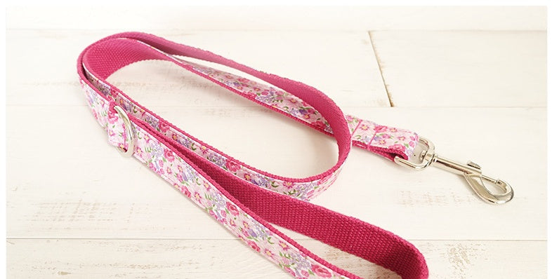 KFX-8175549 Pink Flower Fairy Classic Leash Set - Durable Polyester, Multiple Sizes Available