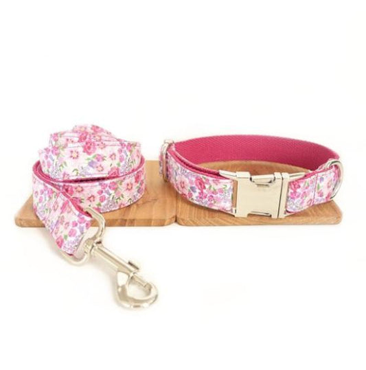 KFX-8175549 Pink Flower Fairy Classic Leash Set - Durable Polyester, Multiple Sizes Available