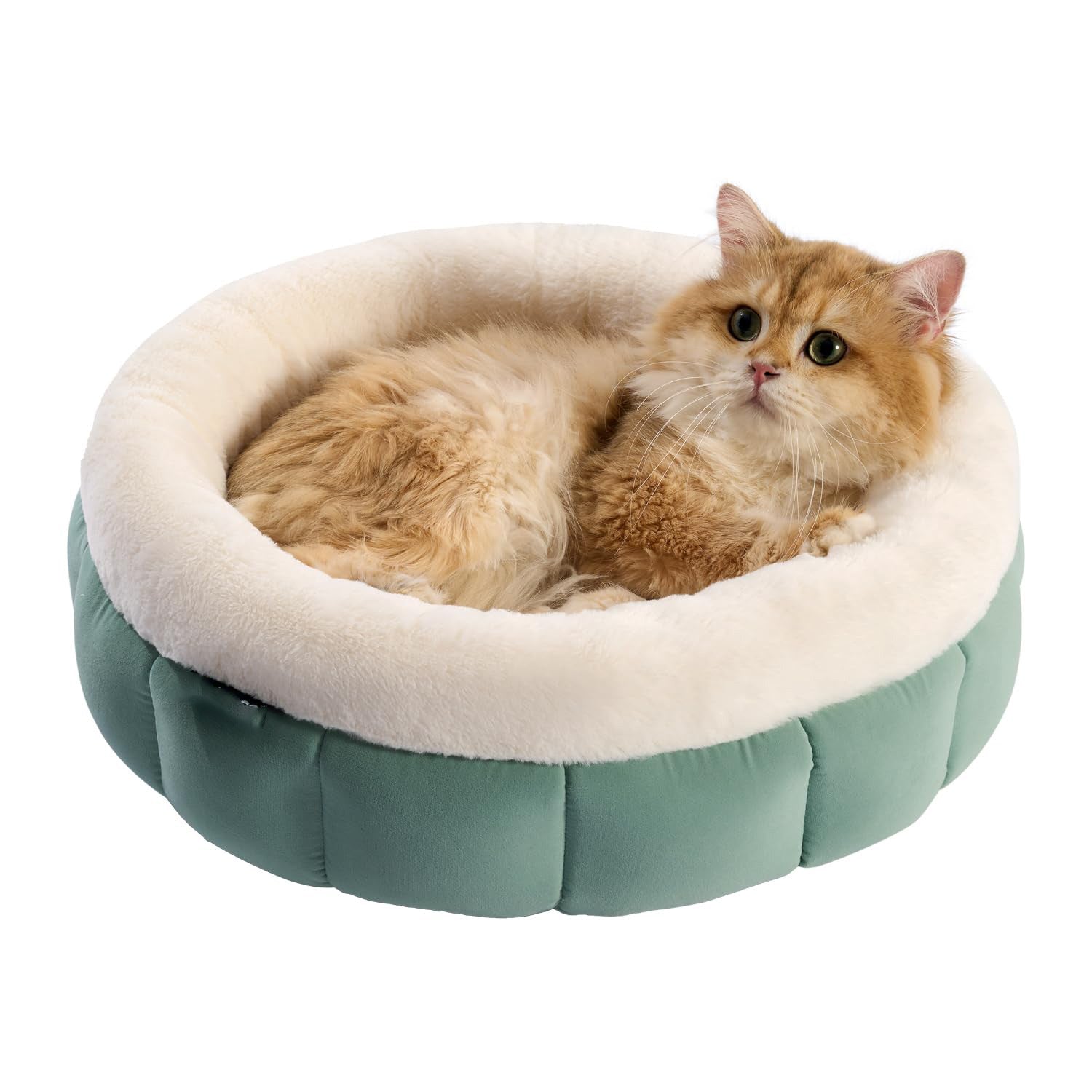 KFX-8175805 Donut Shape Pet Bed for Small Dogs and Cats - Washable with Anti-Slip Bottom
