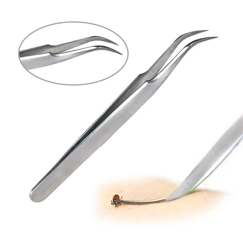 KFX-8179517 Stainless Steel Pet Deworming Tool with Double Head Clip and Tick Fork