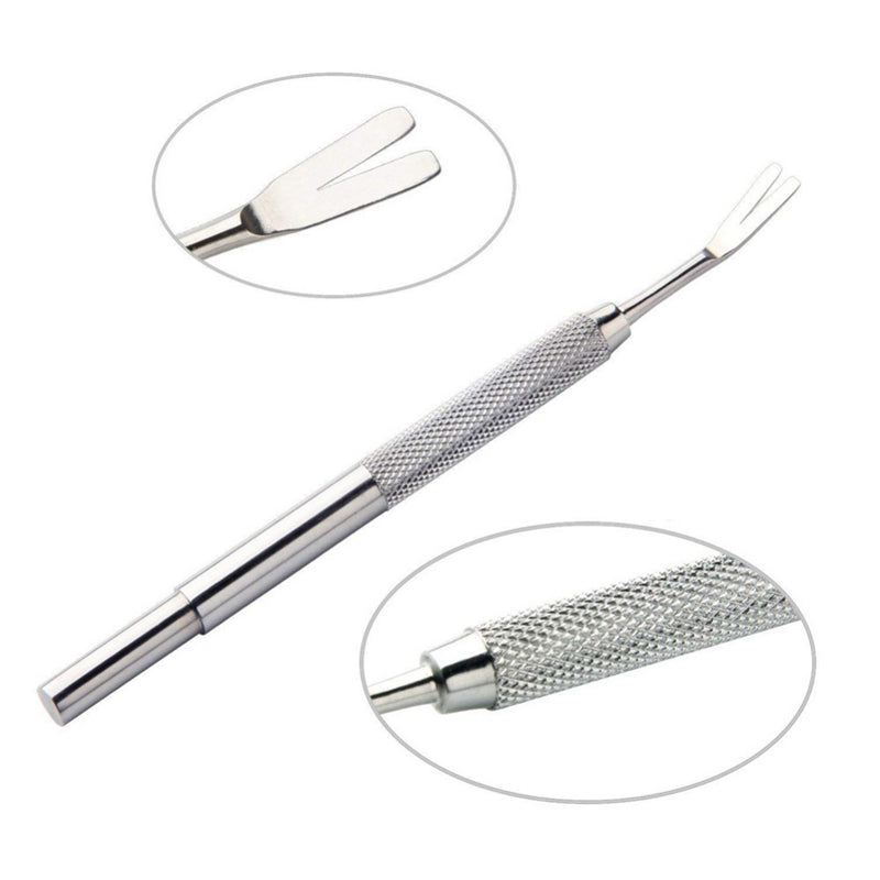 KFX-8179517 Stainless Steel Pet Deworming Tool with Double Head Clip and Tick Fork