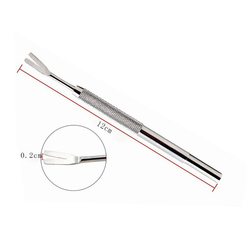 KFX-8179517 Stainless Steel Pet Deworming Tool with Double Head Clip and Tick Fork