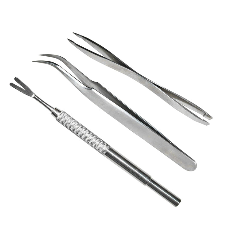 KFX-8179517 Stainless Steel Pet Deworming Tool with Double Head Clip and Tick Fork
