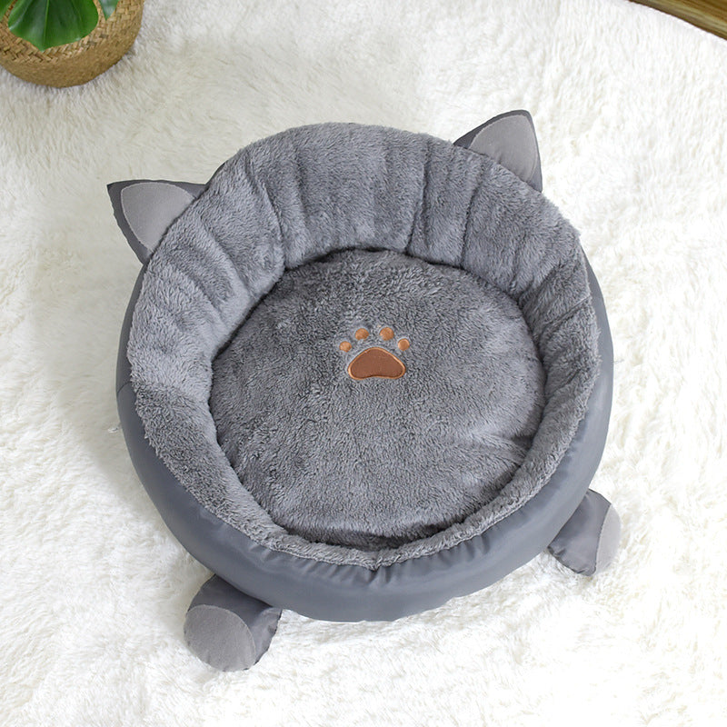 KFX-8179773 Cozy Cat Ear Nest Bed for Small Dogs and Cats - Cold-Proof Design for All Seasons