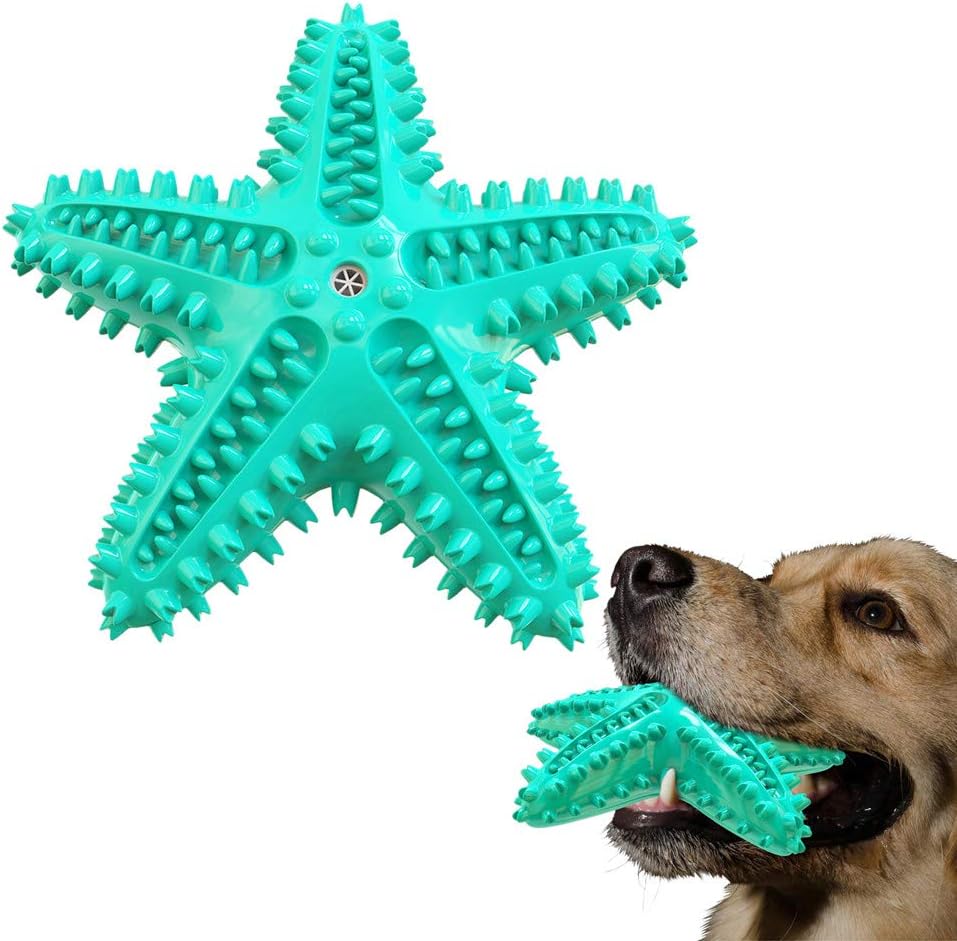 KFX-8179901 Natural Starfish Toothbrush for Small and Medium Dogs - Effective Dental Care Tool