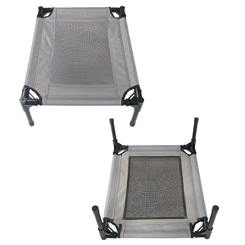 KFX-8180157 Washable Breathable Oxford Cloth Pet Dog Trampoline Bed - Gray, S 55x43x18cm
