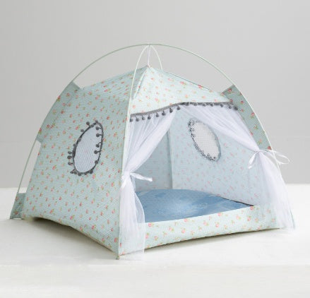 KFX-8181565 Enclosed Cat Tent Pet Bed - Waterproof Fabric for Small and Medium Pets, Ideal for Travel and Outdoor Activities