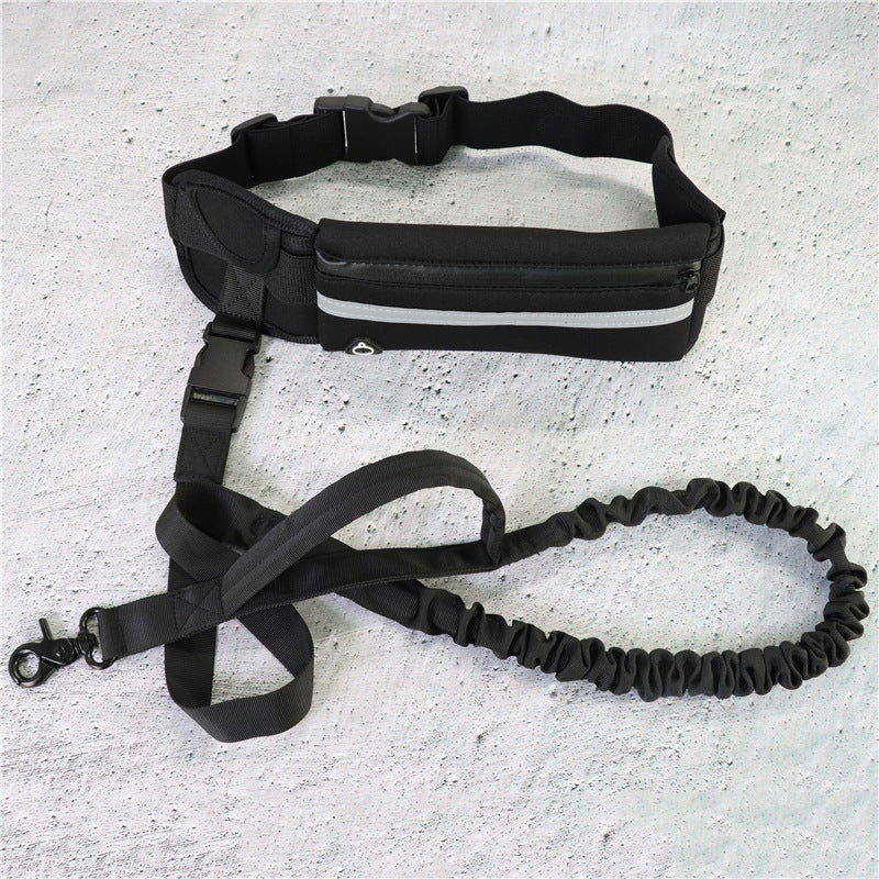 KFX-8184765 Adjustable Hands-Free Dog Leash with Shock Absorbing Bungee, Phone Pocket, and Water Bottle Holder for Large Dogs up to 180lbs