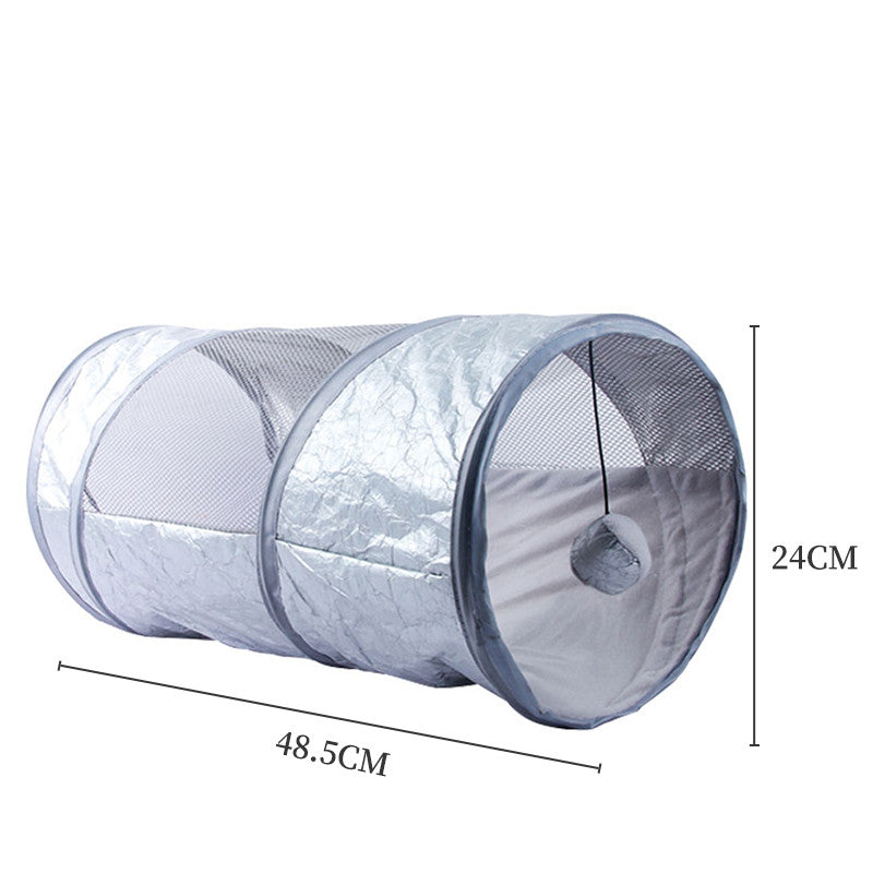 KFX-8186301 Multifunctional Cat Tent with Tunnel, Cloth and Rope Materials, Medium Size
