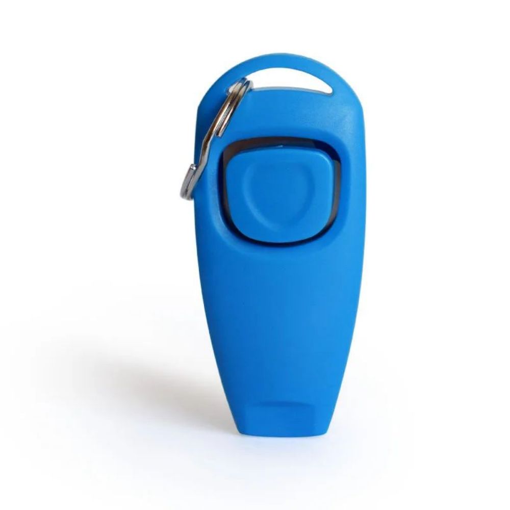 KFX-8186941 Dog Training Clicker with Whistle and Key Ring - Durable, Shock-Resistant Design for Effective Pet Training