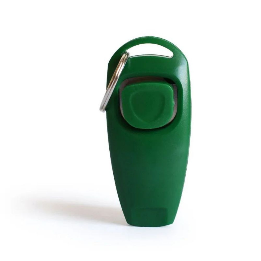KFX-8186941 Dog Training Clicker with Whistle and Key Ring - Durable, Shock-Resistant Design for Effective Pet Training