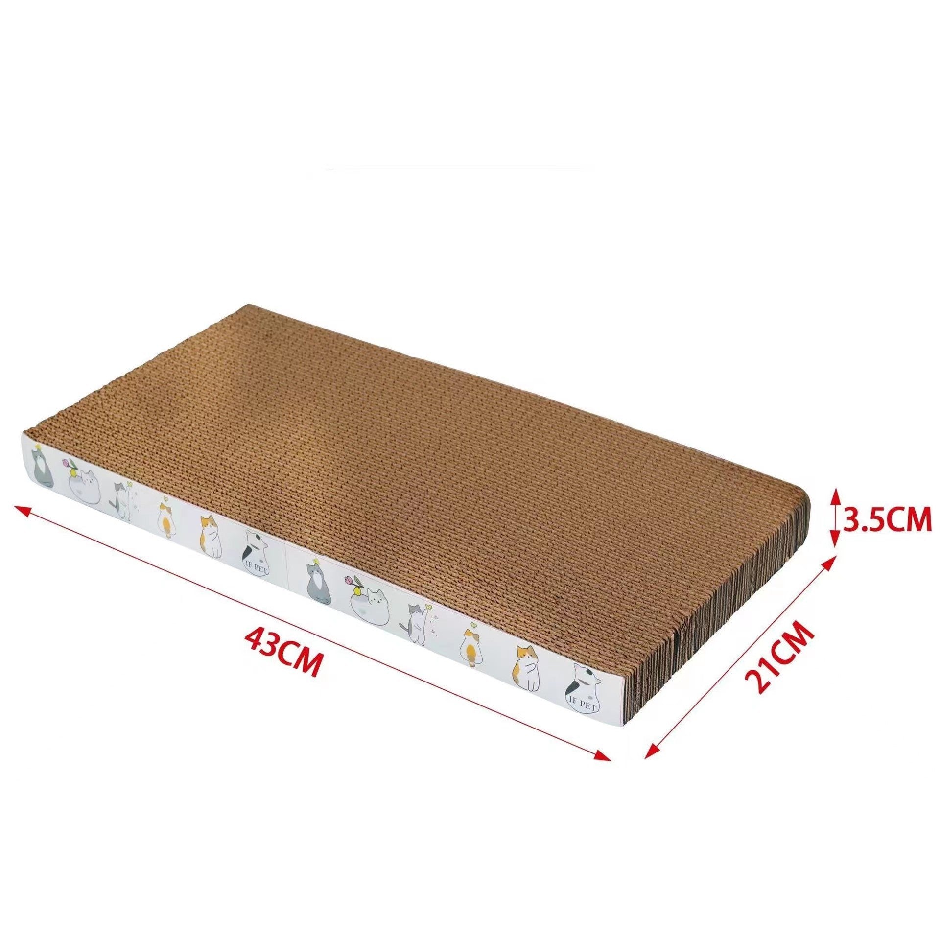 KFX-8187453 Durable Cat Scratch Board - Thickened and Mess-Free Design, Cute White Flower Style