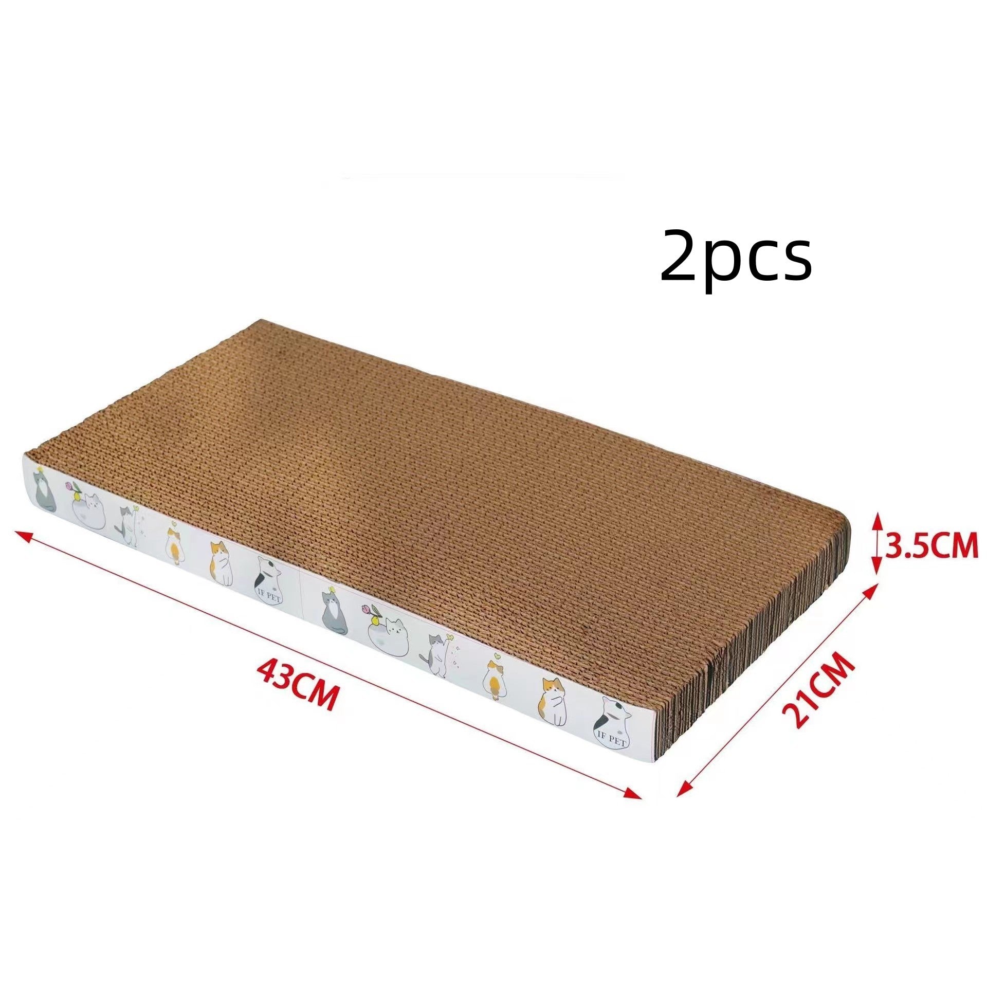 KFX-8187453 Durable Cat Scratch Board - Thickened and Mess-Free Design, Cute White Flower Style