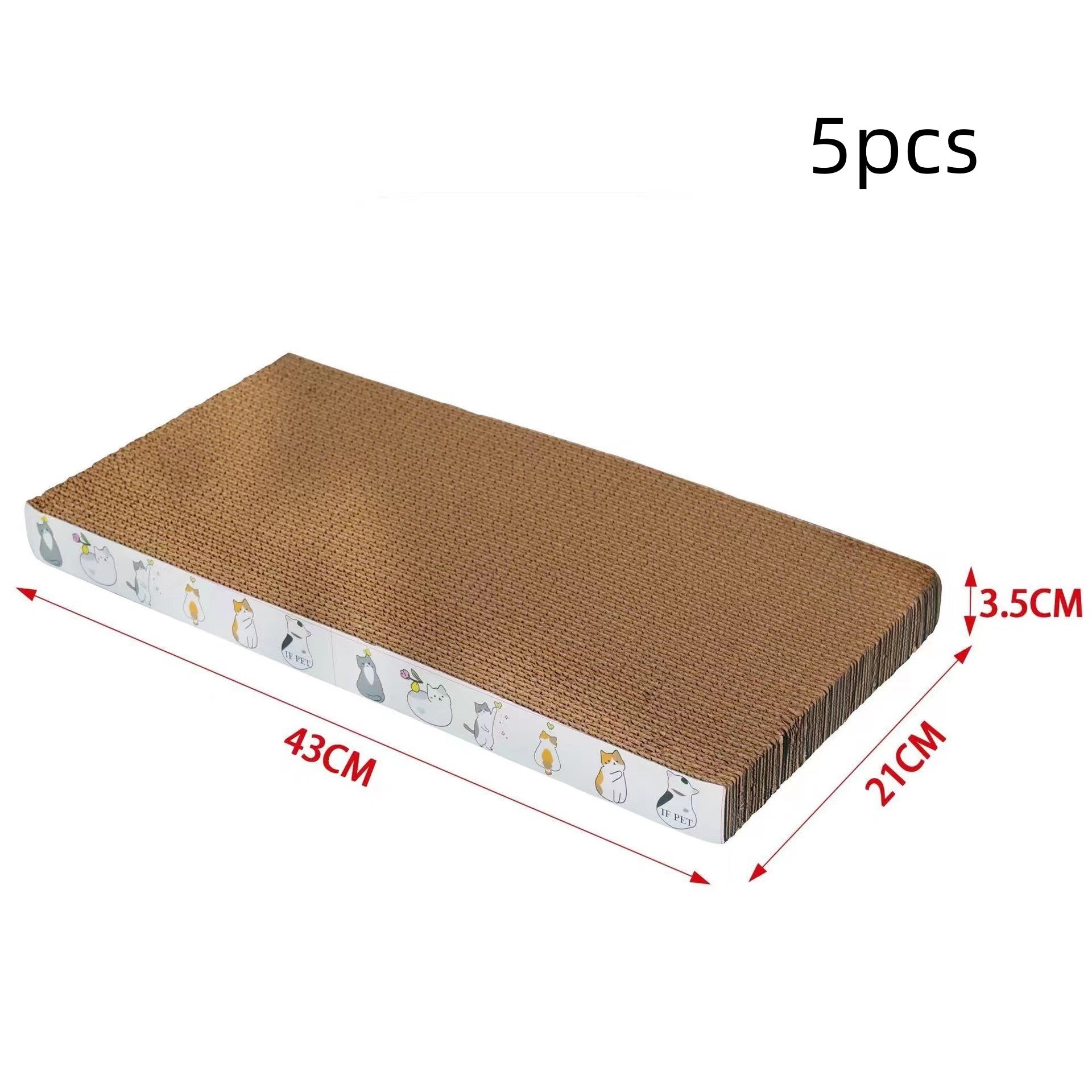 KFX-8187453 Durable Cat Scratch Board - Thickened and Mess-Free Design, Cute White Flower Style