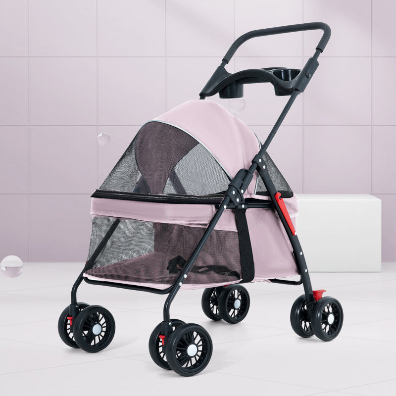 KFX-8188861 Lightweight Foldable Outdoor Trolley in Pink, Gray, Black, and Blue Options
