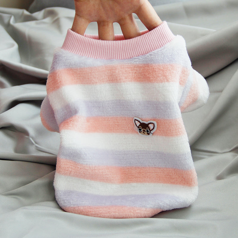 KFX-8189629 Cozy Fleece Pet Sweaters for Cats - Casual Autumn and Winter Styles