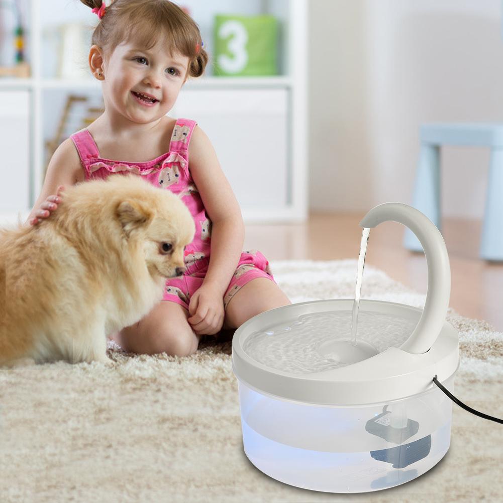 KFX-8193085 Automatic USB Cat and Dog Drinking Fountain with LED Night Light and High-Efficiency Filtration