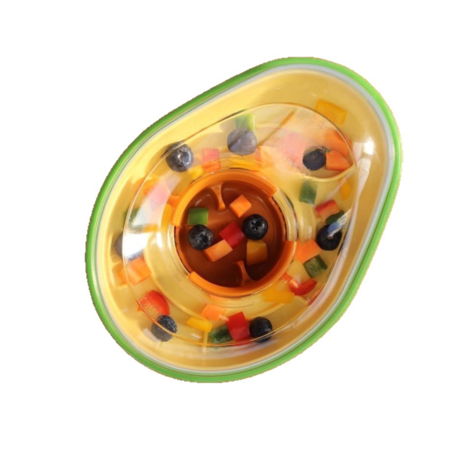 KFX-8193213 Anti-Tumble Green Avocado Pet Feeding Bowl for Cats and Dogs